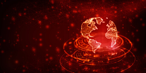 2d illustration world map abstract background