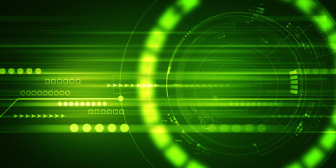 Fototapeta premium 2d illustration Abstract futuristic electronic circuit technology background