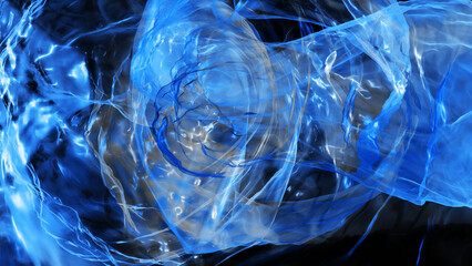 Naklejka premium Abstract blue background with light smooth curvy lines in 3d rendering for covers concept