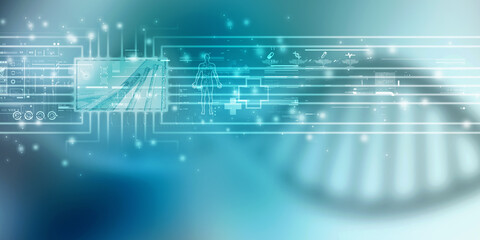 2D illustration medical structure background
