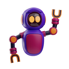Artificial intelligence robot illustration 3d