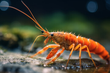 Shrimp in nature, national geography, Wide life animals. AI Generated.