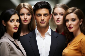 Fototapeta premium Cultural diversity. The people of the world. Different races generated with artificial intelligence.