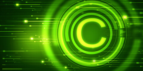 2d illustration copyright symbol concept