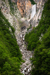 Boka waterfall in Triglac National Park, Slovenia