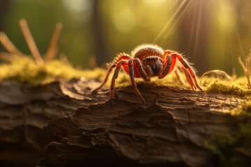 Spider in nature, national geography, Wide life animals. AI Generated.
