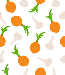 seamless pattern with vegetables