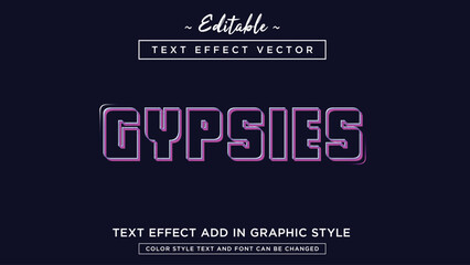 Prevalent modern text effect style vector fully editable