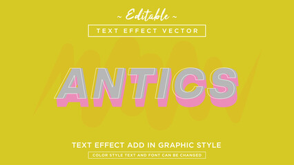 New modern editable text effect style vector 