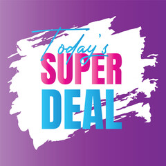 Big sale discount campaign banner sign, Super deal store icon design, Today's hot sale shopping sign tag