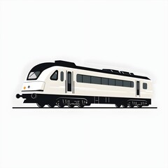 train on a white background