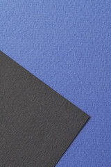 Rough kraft paper background, paper texture black blue colors. Mockup with copy space for text