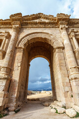 Arch of Hadrian, ancient Jerash, Middle East