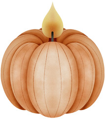 Halloween pumpkin candle