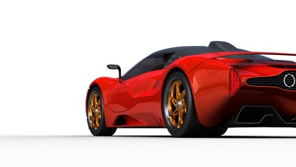 hypercar 3d rendering, non AI illustration, supercar design concept