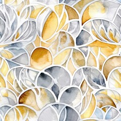 Luxury ornaments banner. Horizontal ornament for cover, wallpapers, postcards. Elite seamless gold and silver pattern. Elegant leaves. Interior, textile. Cartoon illustration.