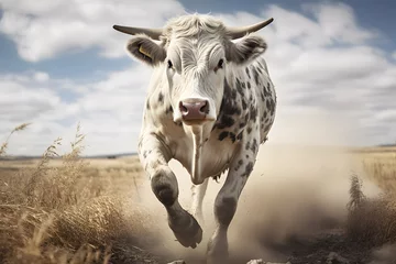 Zelfklevend Fotobehang cow in the field © AGSTRONAUT