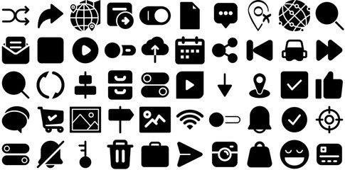 Massive Collection Of Essential Icons Pack Solid Modern Signs Image, Oil, Fragrant, Icon Doodles Isolated On White Background