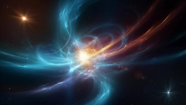 Beautiful neutron star in space - pulsar - nebula - cosmos - Universe - Concept Art