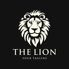 Lion head logo luxury and classic style, abstract, vintage design template vector illustration