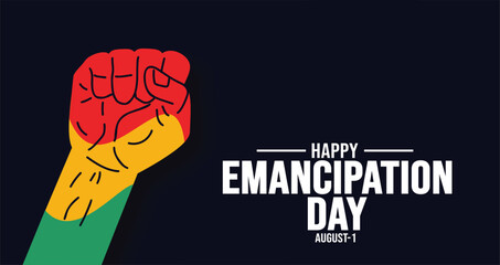 Emancipation Day background template. Holiday concept. background, banner, placard, card, and poster design template with text inscription and standard color. vector illustration.