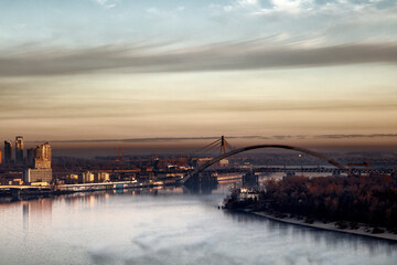 Fototapeta premium sunrise of Kiev, Ukraine, eastern europe, europe