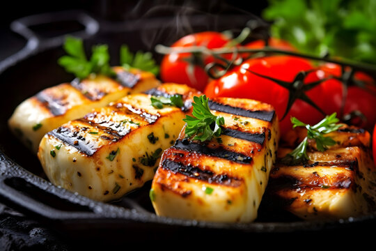 grilled halloumi