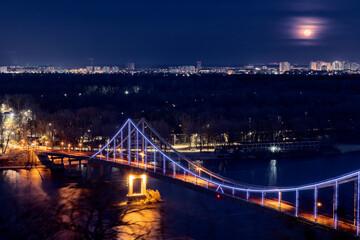 Fototapeta na wymiar Kiev at night, Ukraine, eastern europe, europe