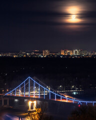Fototapeta na wymiar Kiev at night, Ukraine, eastern europe, europe