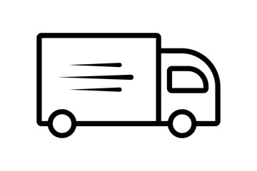 Shipping and delivery line icon vector.