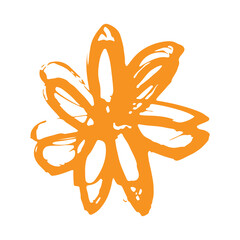 abstract orange flower