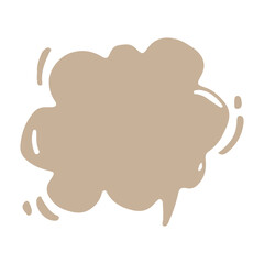 brown bubble text element