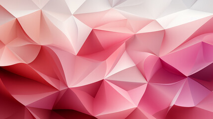 Abstract background, fractal polygon background pink and white