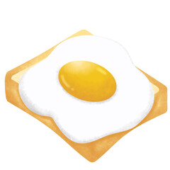 Toast Bread With Sunny Side Up Fried Egg
