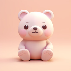 bear cute cartoon illustration with adorable expression isolated