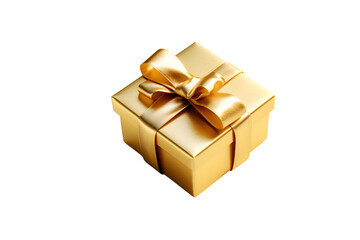 Fototapeta premium golden box with ribbon