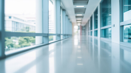 Obraz premium blur image background of corridor in hospital- abstract medical background