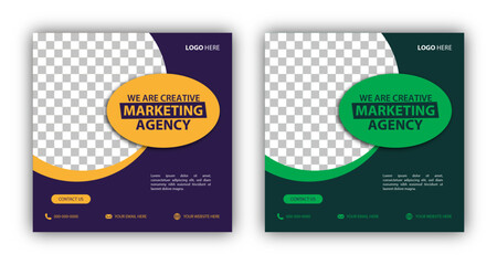 Corporate and digital business marketing promotion post design or social media banner minimal and modern