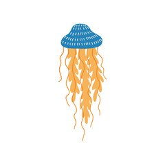 jellyfish hand drawn in flat style. vector illustration © Yelyzaveta Kovalenko