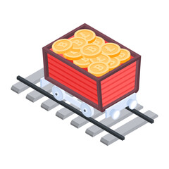 Bundle of Cryptocurrency Isometric Icons 

