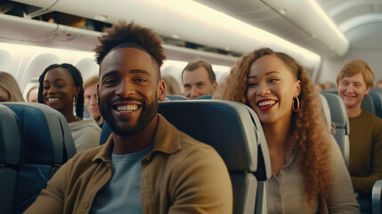 people sitting on an airplane