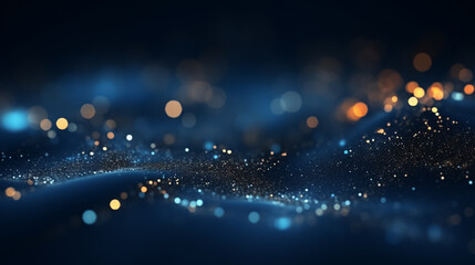 Abstract background, Dark blue and glow particle