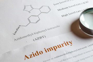 Azido or the Azide impurity also known as azidomethyl biphenyl tetrazole (AZBT) is a carcinogen...