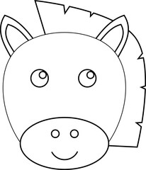 Cute zebra doodle illustration