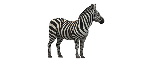Fototapeta na wymiar Zebra isolated on a Transparent Background