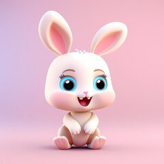 rabbit cartoon illustration isolated