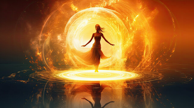 astral spiritual energy deity goddess of love light - by generative ai