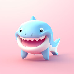 Shark cartoon illustration isolated