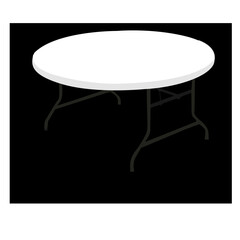 White Table, Platform, Stand. Template for Object Presentation. stock illustration.