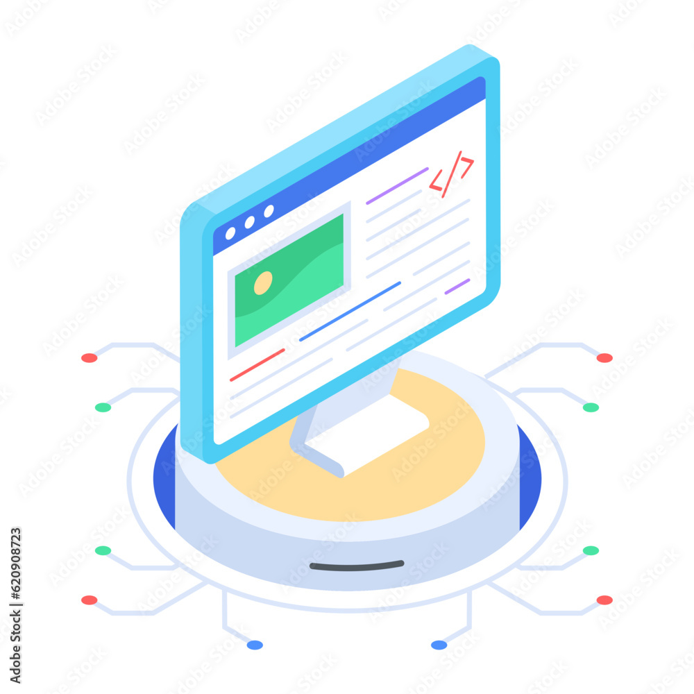 Canvas Prints pack of database isometric icons